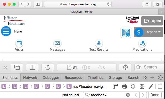 Update: Does Jefferson Healthcare’s MyChart Send Patient Data to Facebook?