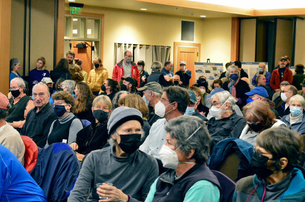 A big crowd turned out Wednesday evening at the first open house exploring the future of Port Townsend’s golf course and Mountain View Commons