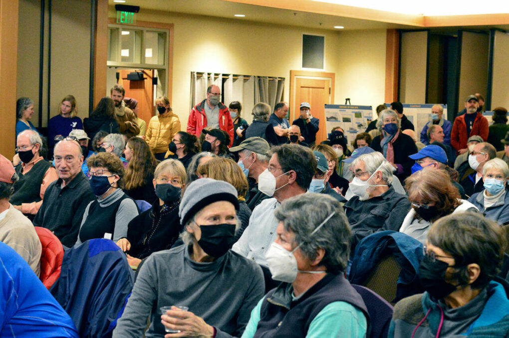 A big crowd turned out Wednesday evening at the first open house exploring the future of Port Townsend’s golf course and Mountain View Commons